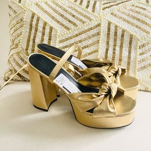 ASOS Gold Platform Scrapped Heels